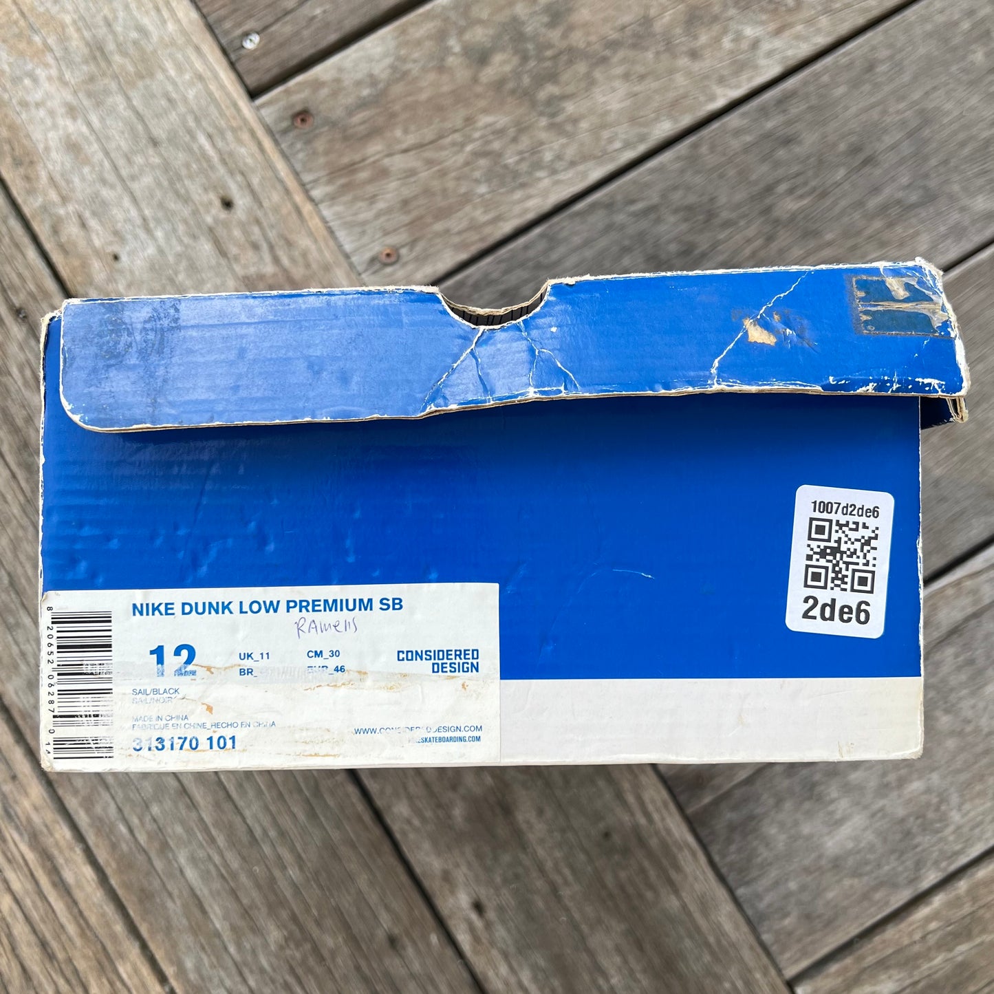 Nike SB Dunk Low Ramen Noodles UnHemp Size 12