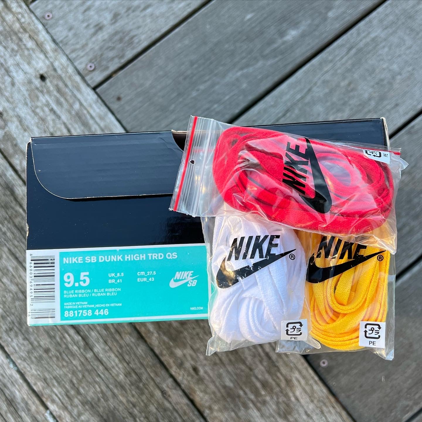 Nike SB Dunk High Ugly Christmas Sweater Blue Size 9.5