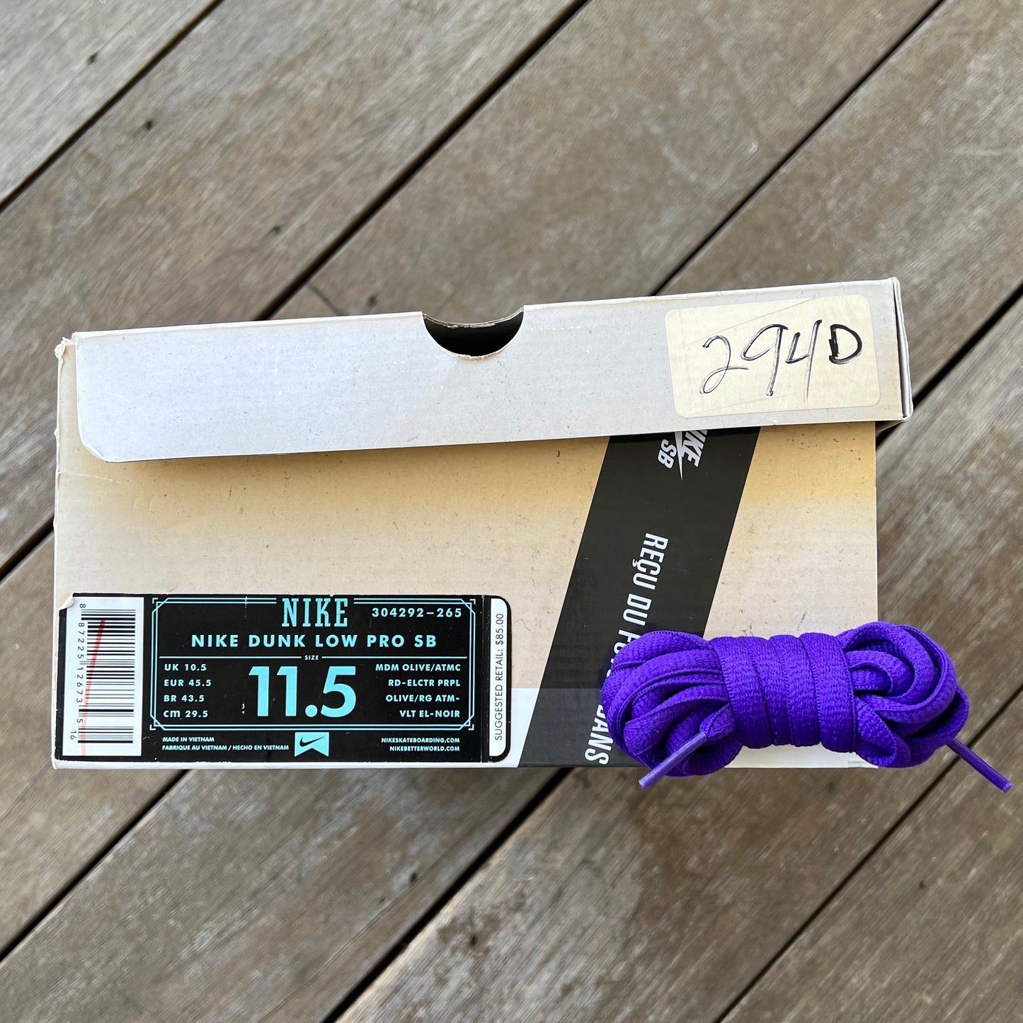 Nike SB Dunk Low Medium Olive Atomic Red Size 11.5