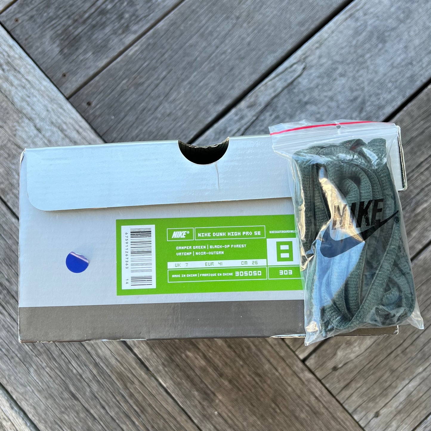 Nike SB Dunk High Hulk Size 8