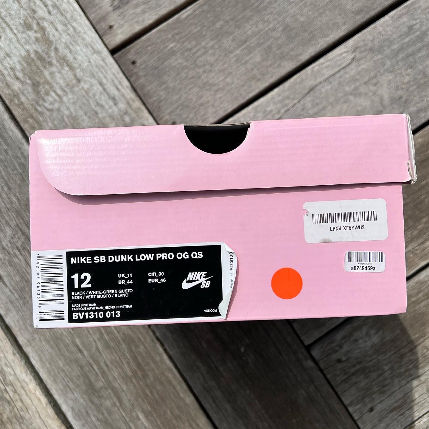 Nike SB Dunk Low Panda Pigeon Size 12