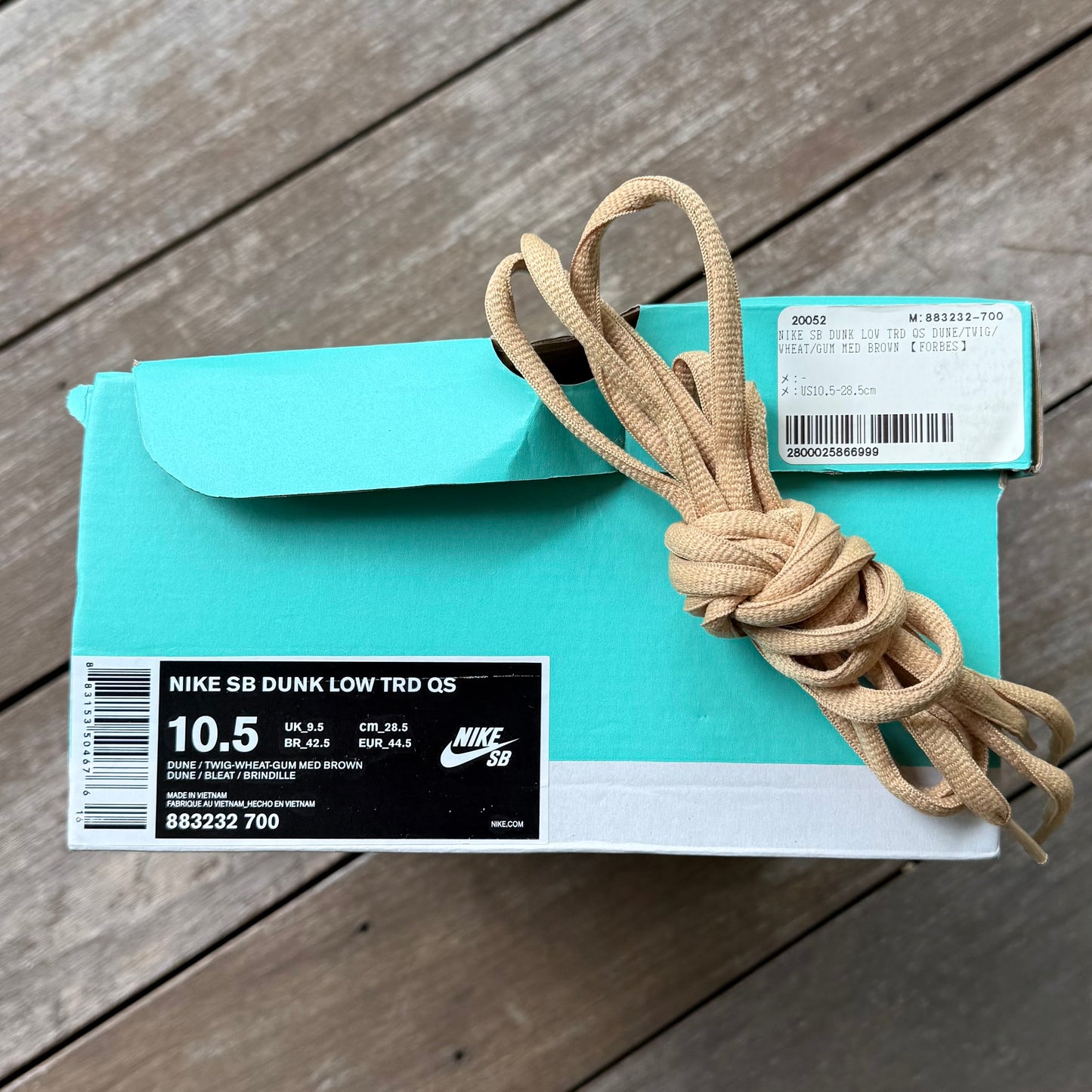 Nike SB Dunk Low Reverse Wheat Forbes Size 10.5