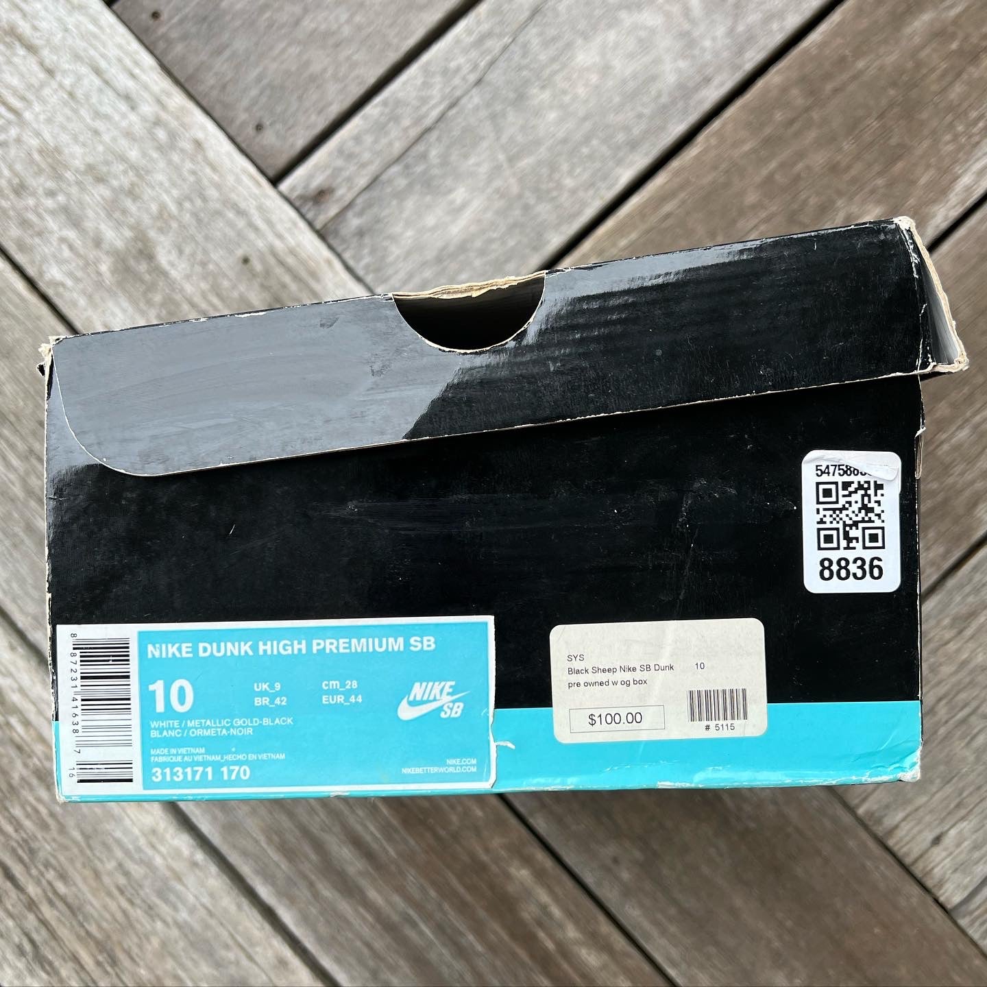 Nike SB Dunk High Paid in Full Size 10