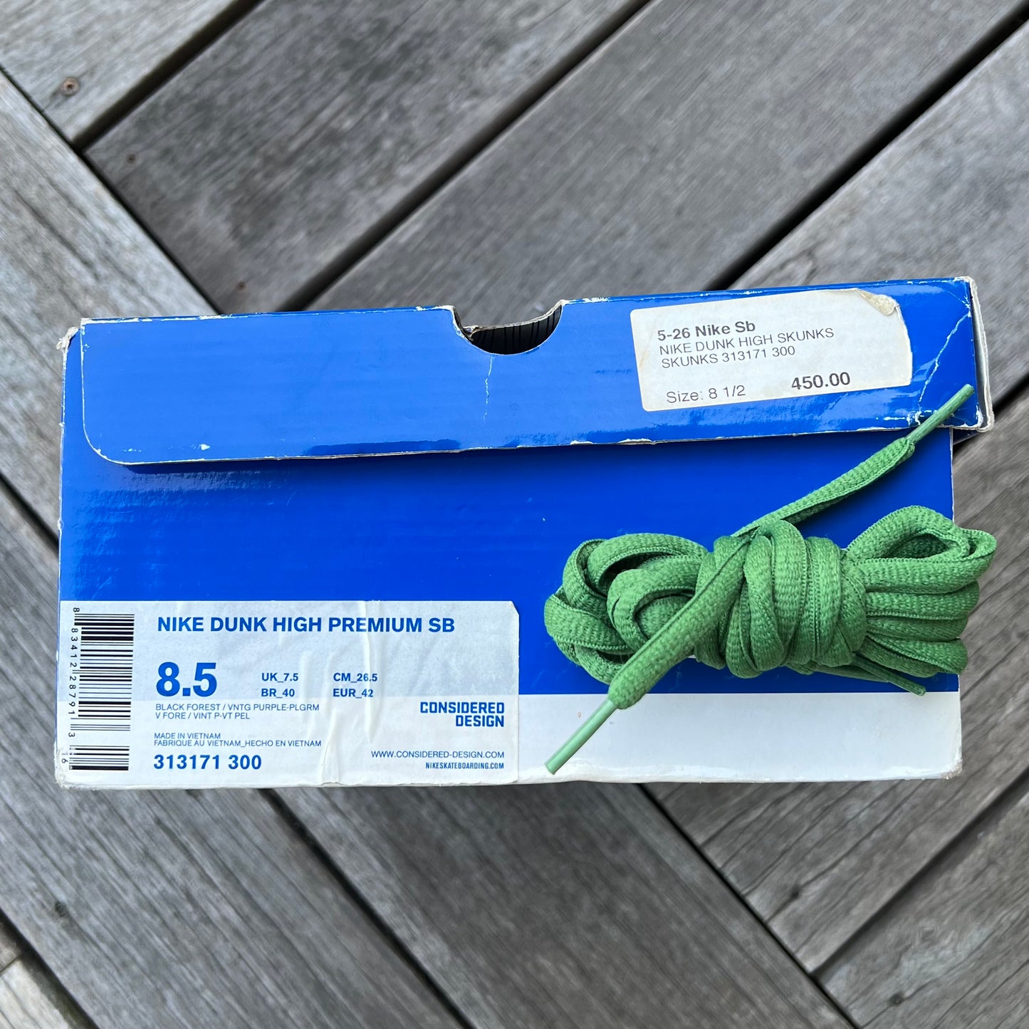 Nike SB Dunk High Skunk 420 Size 8.5