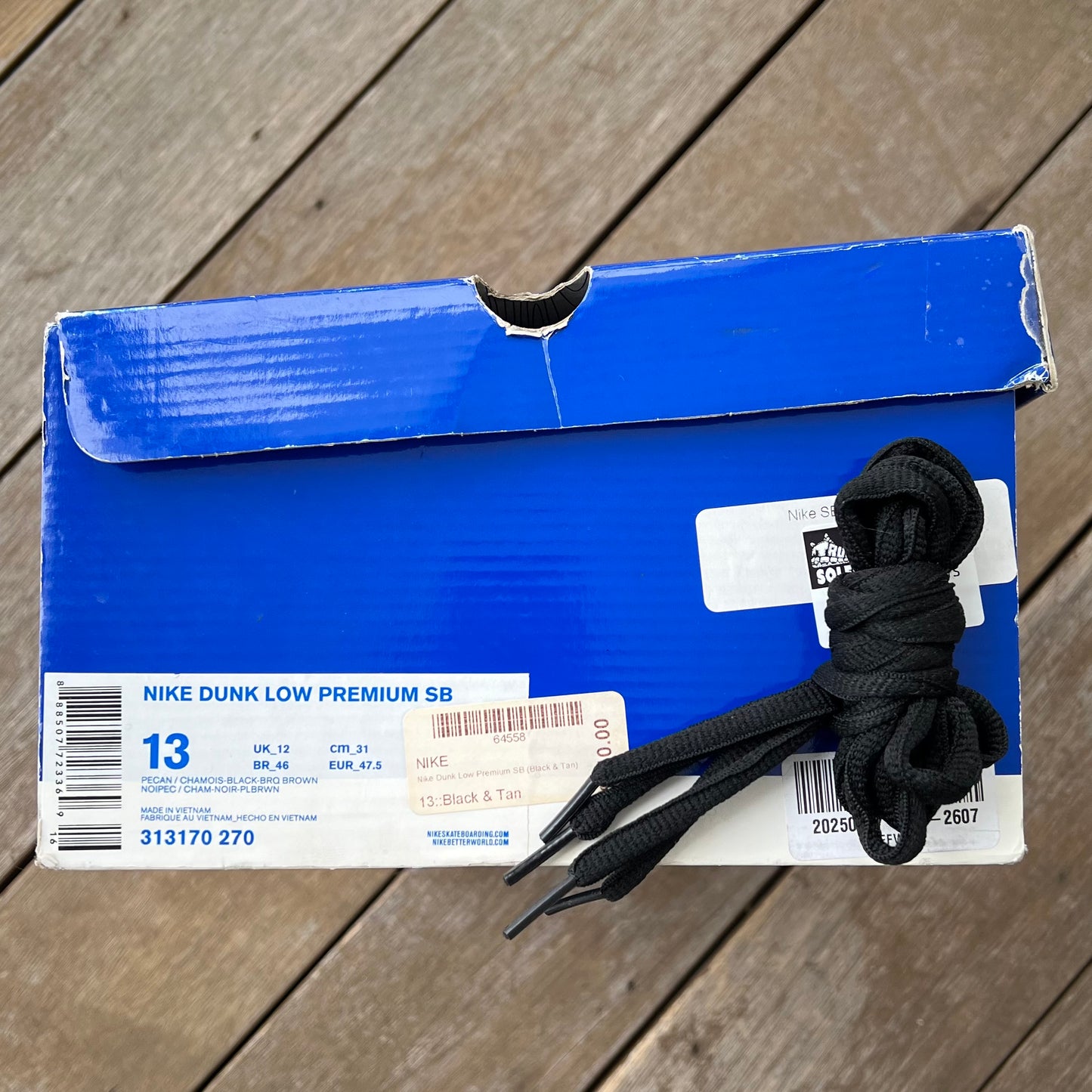 Nike SB Dunk Low Black & Tan Size 13