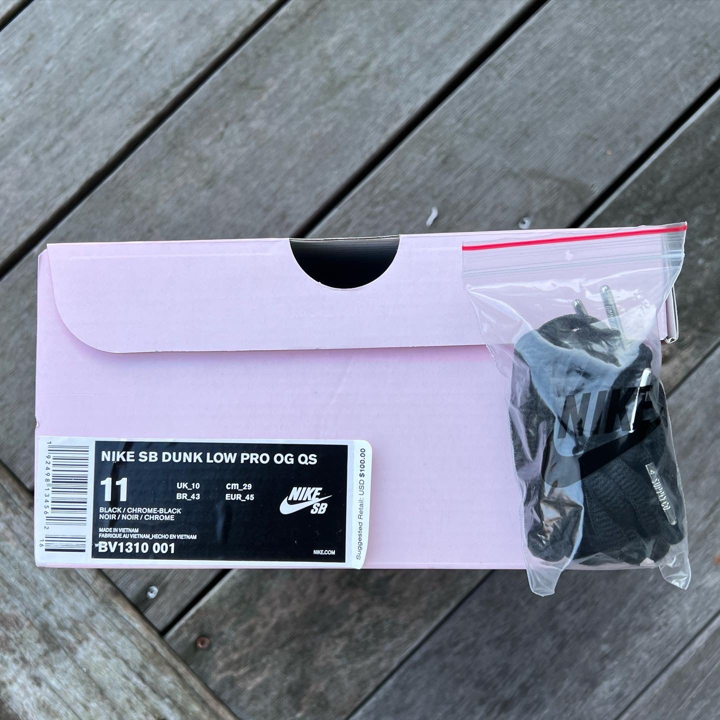 Nike SB Dunk Low Black Diamond Size 11