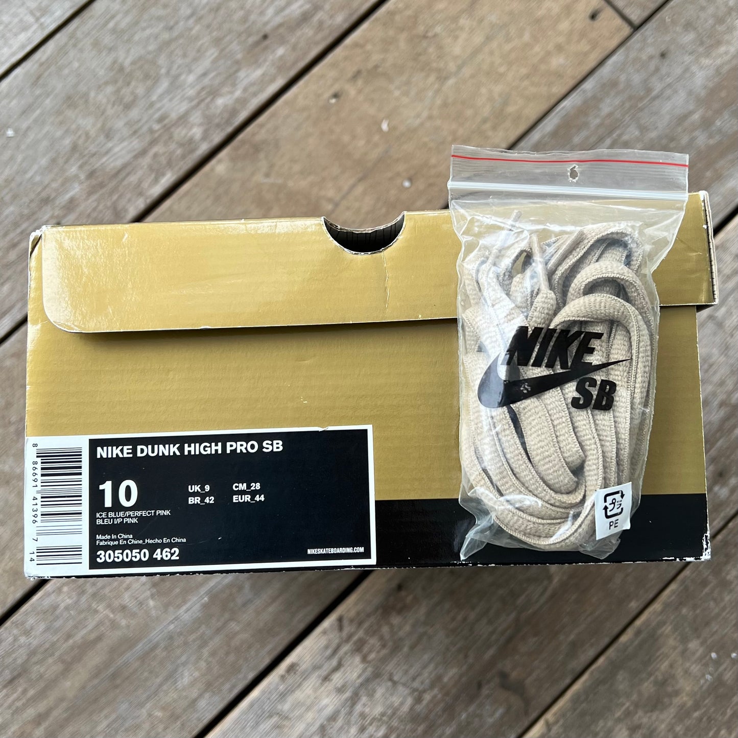 Nike SB Dunk High Ice Blue Perfect Pink Size 10