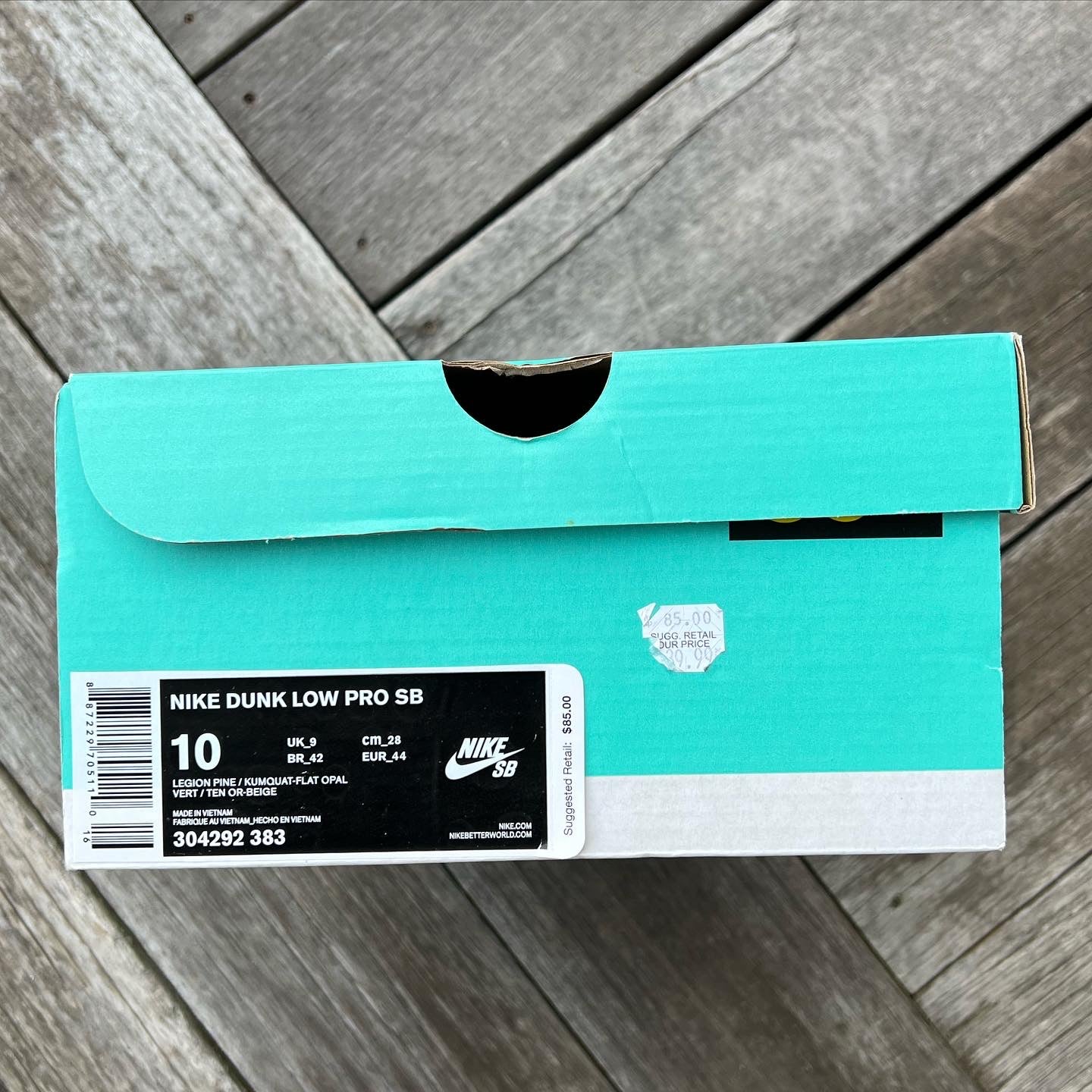 Nike SB Dunk Low Kumquat Legion Pine Size 10