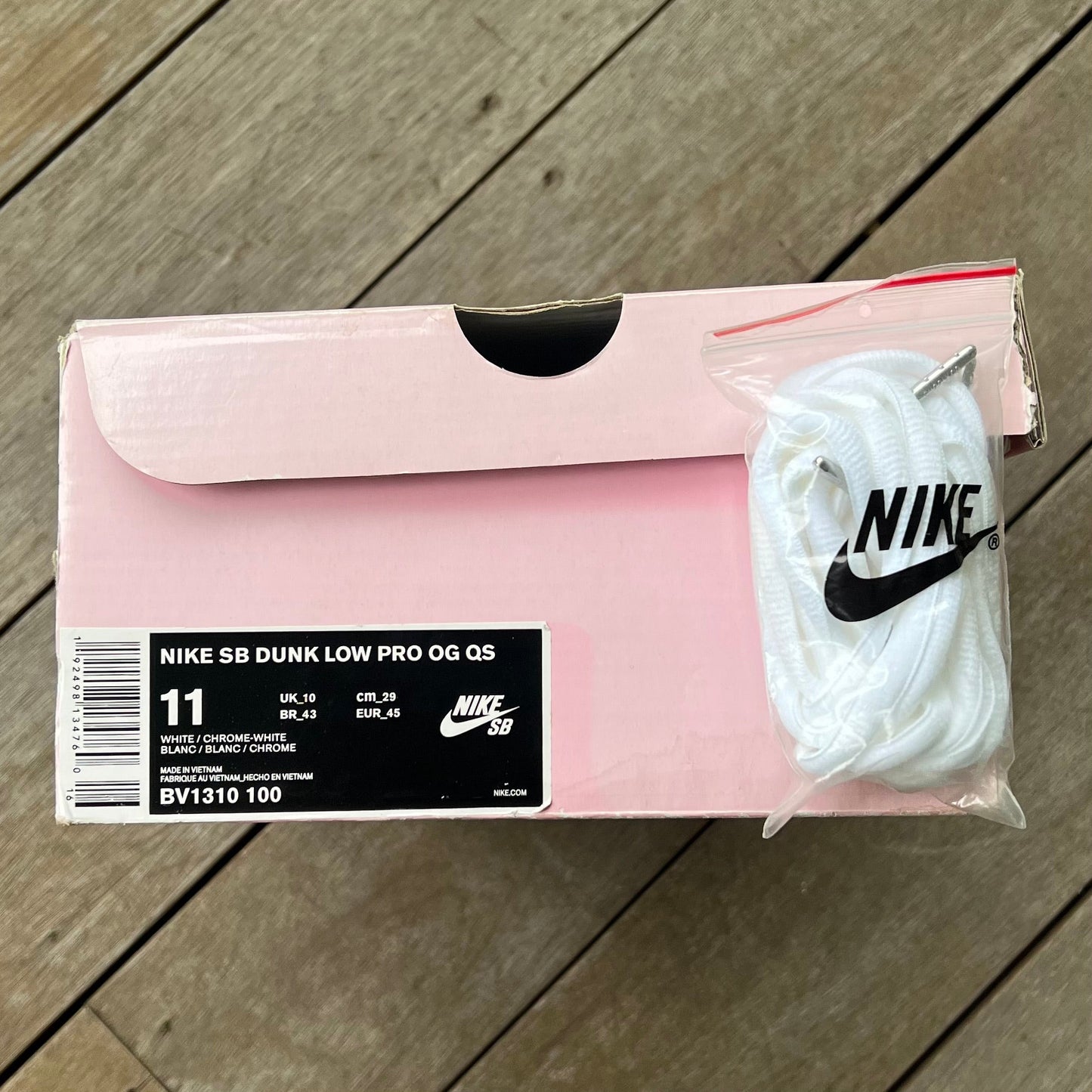 Nike SB Dunk Low White Diamond Size 11