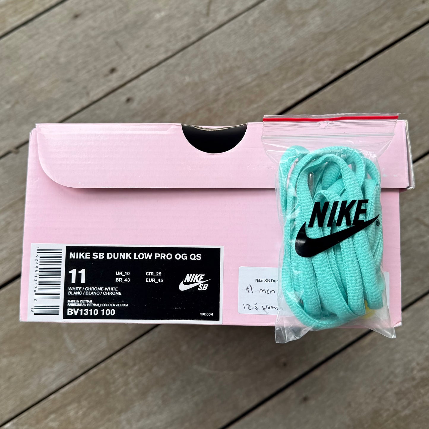 Nike SB Dunk Low White Diamond Size 11