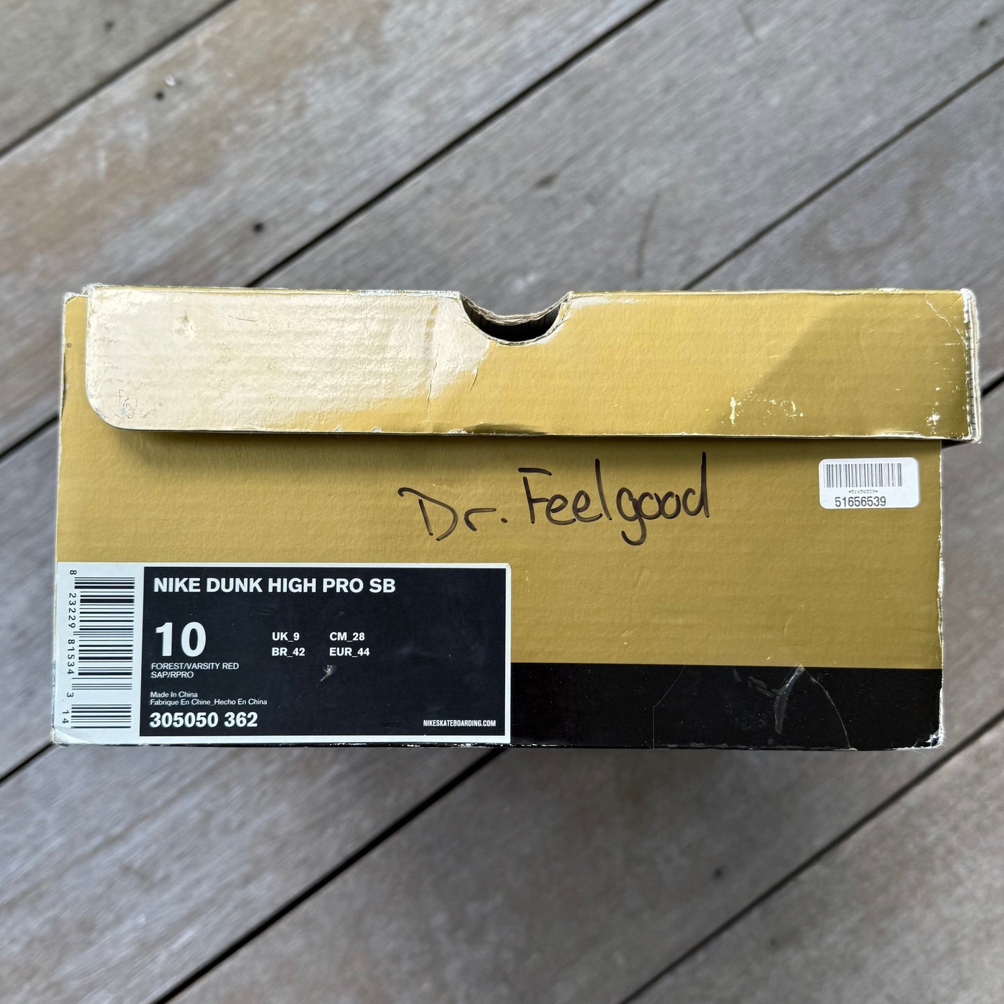 Nike SB Dunk High Dr. Feelgood Size 10