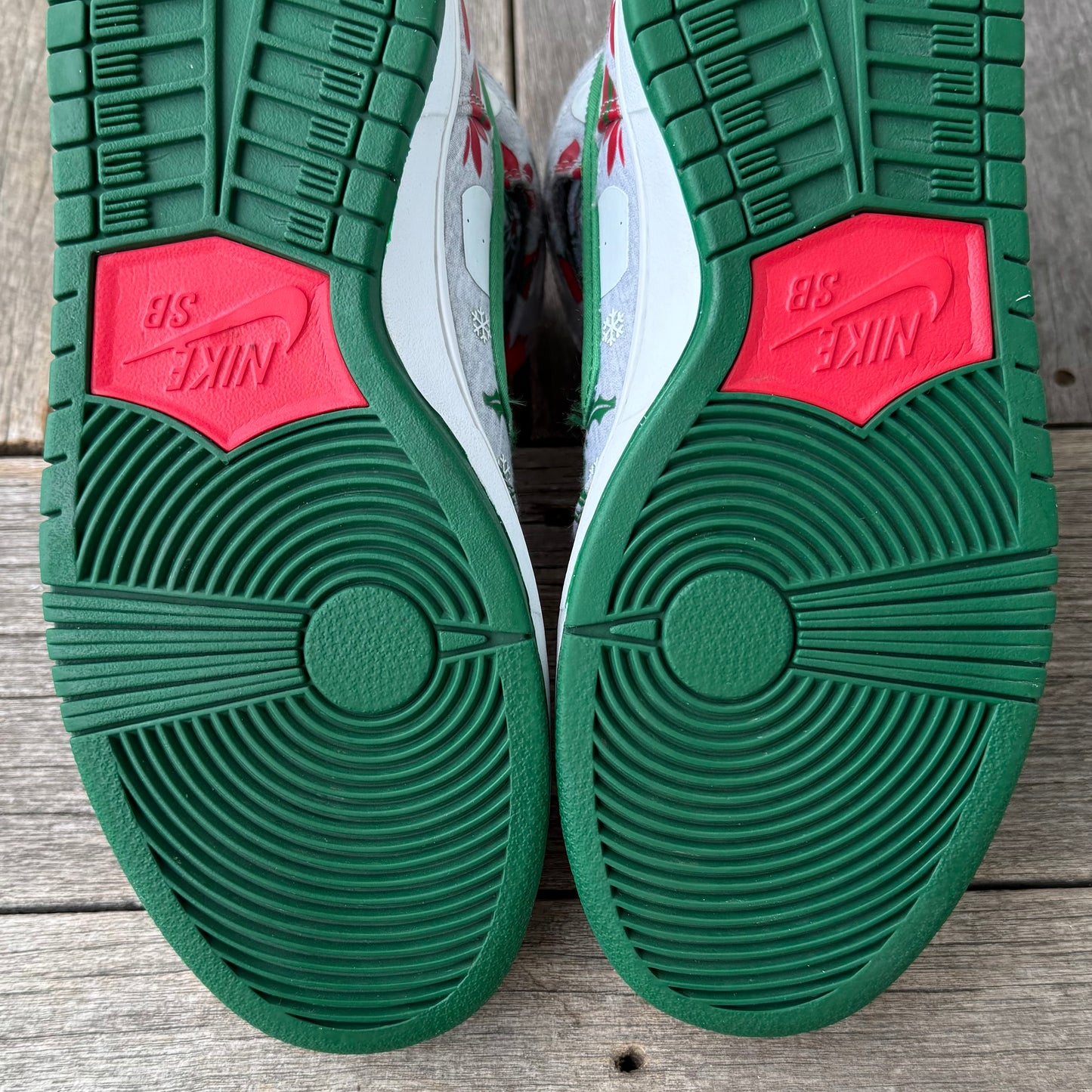 Nike SB Dunk High Ugly Christmas Sweater Grey Size 9