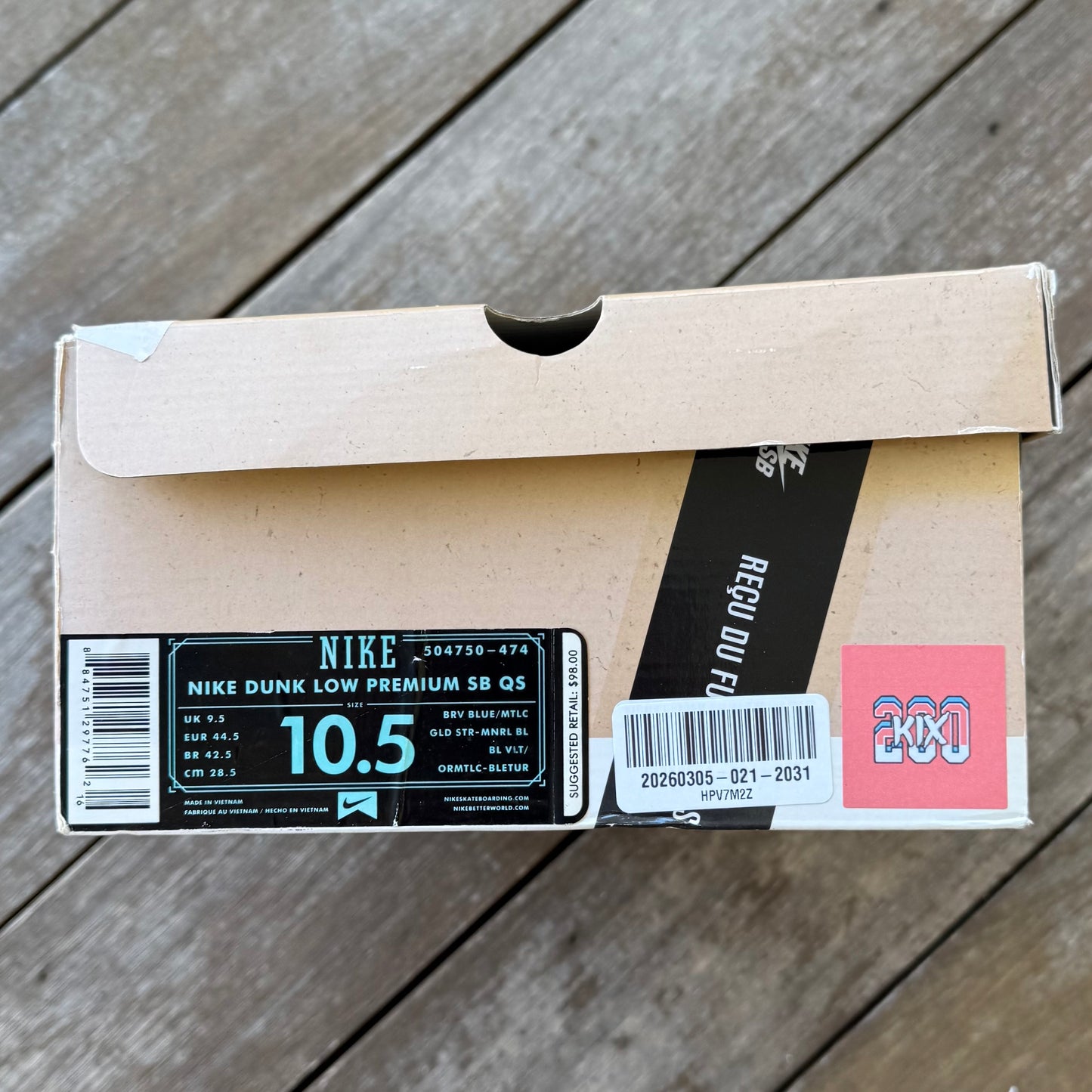 Nike SB Dunk Low MIA Skateshop Size 10.5