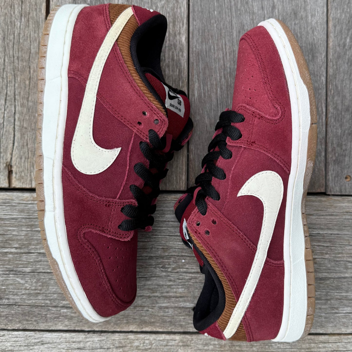 Nike SB Dunk Low Red Corduroy Size 8