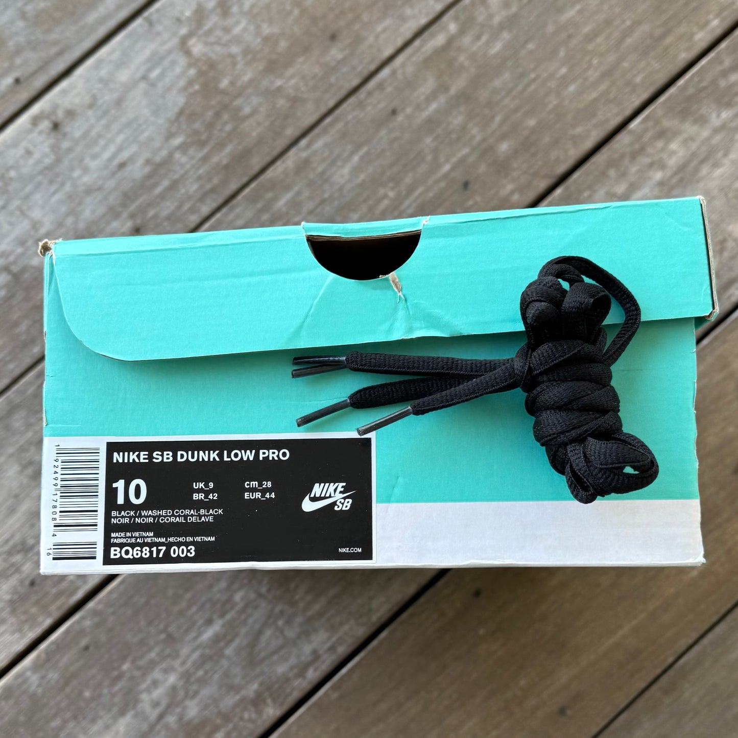 Nike SB Dunk Low Black/Pink Coral Size 10