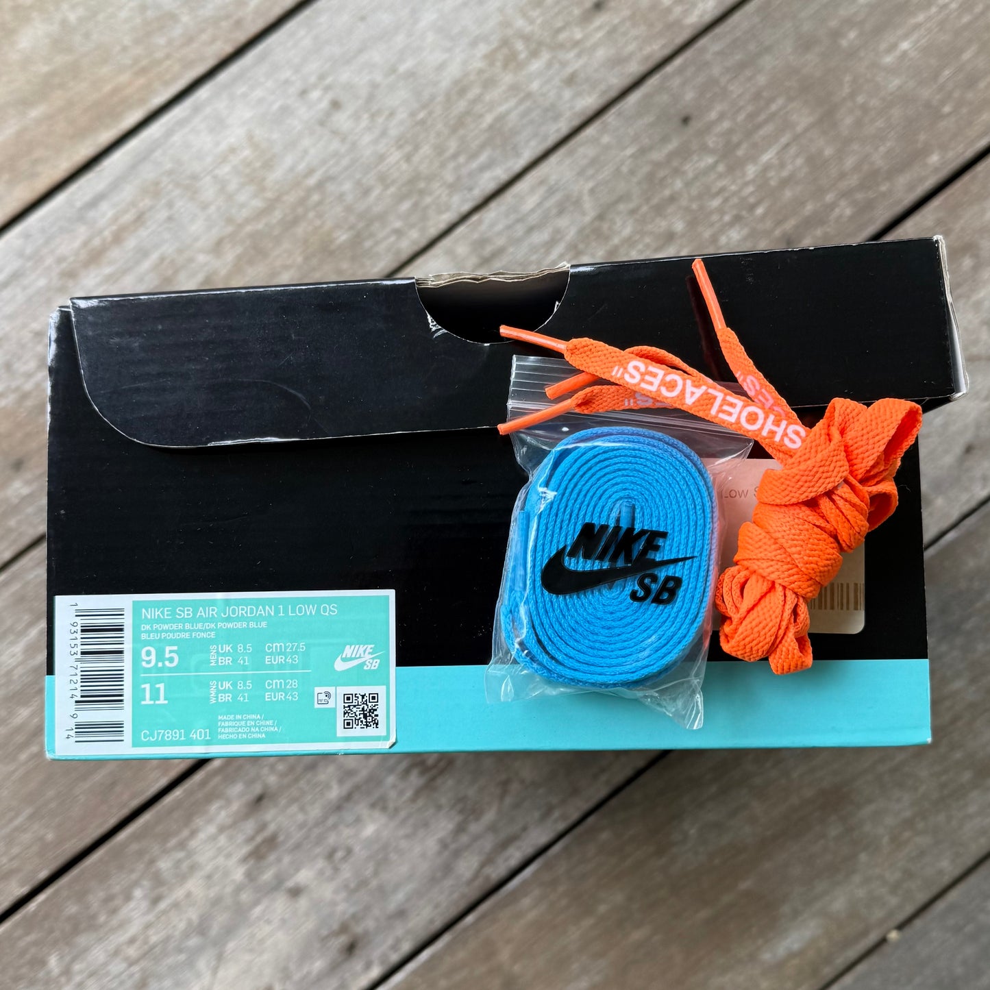 Nike SB Jordan 1 Koston UNC Powder Blue Size 9.5