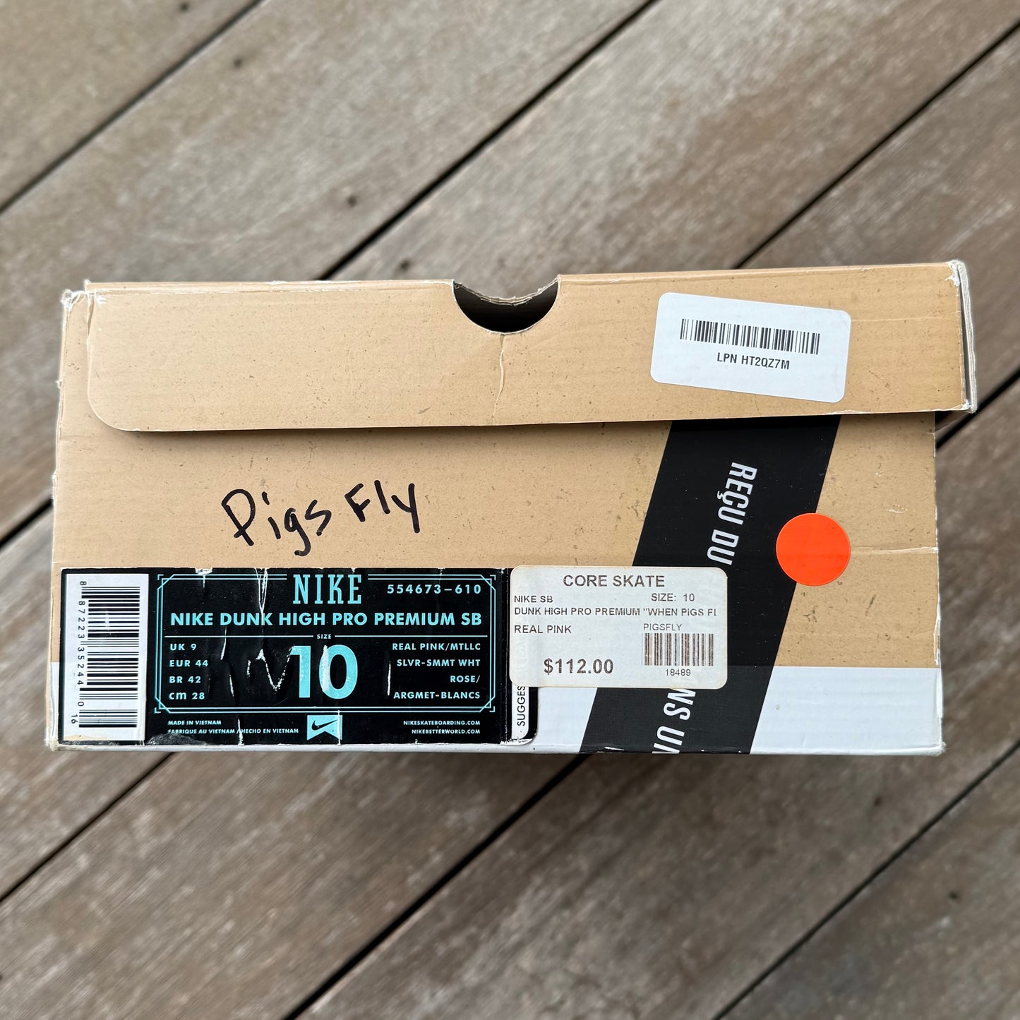 Nike SB Dunk High When Pigs Fly Size 10