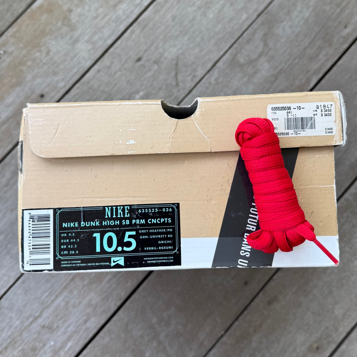 Nike SB Dunk High Ugly Christmas Sweater Grey Size 10.5