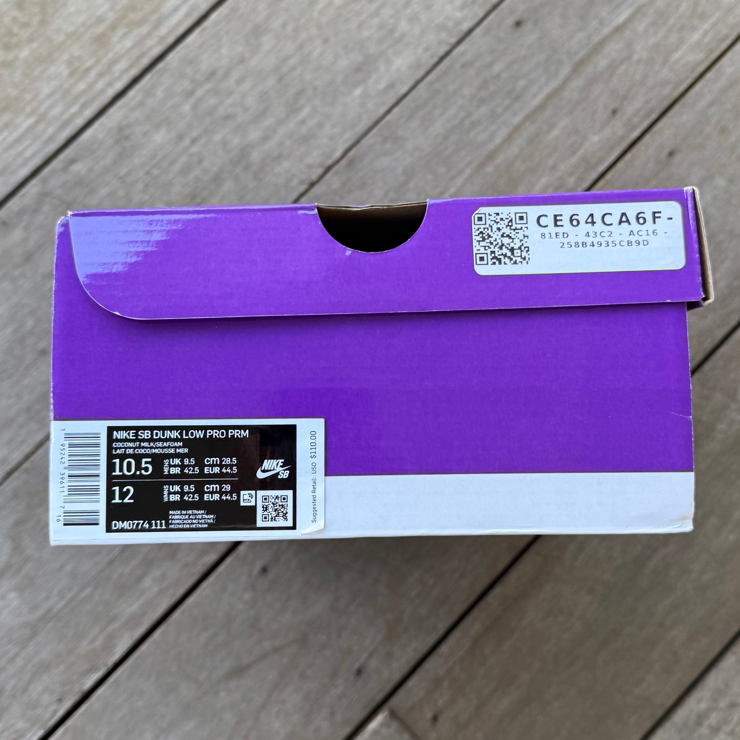 Nike SB Dunk Low Zebra QuarterSnacks Size 11