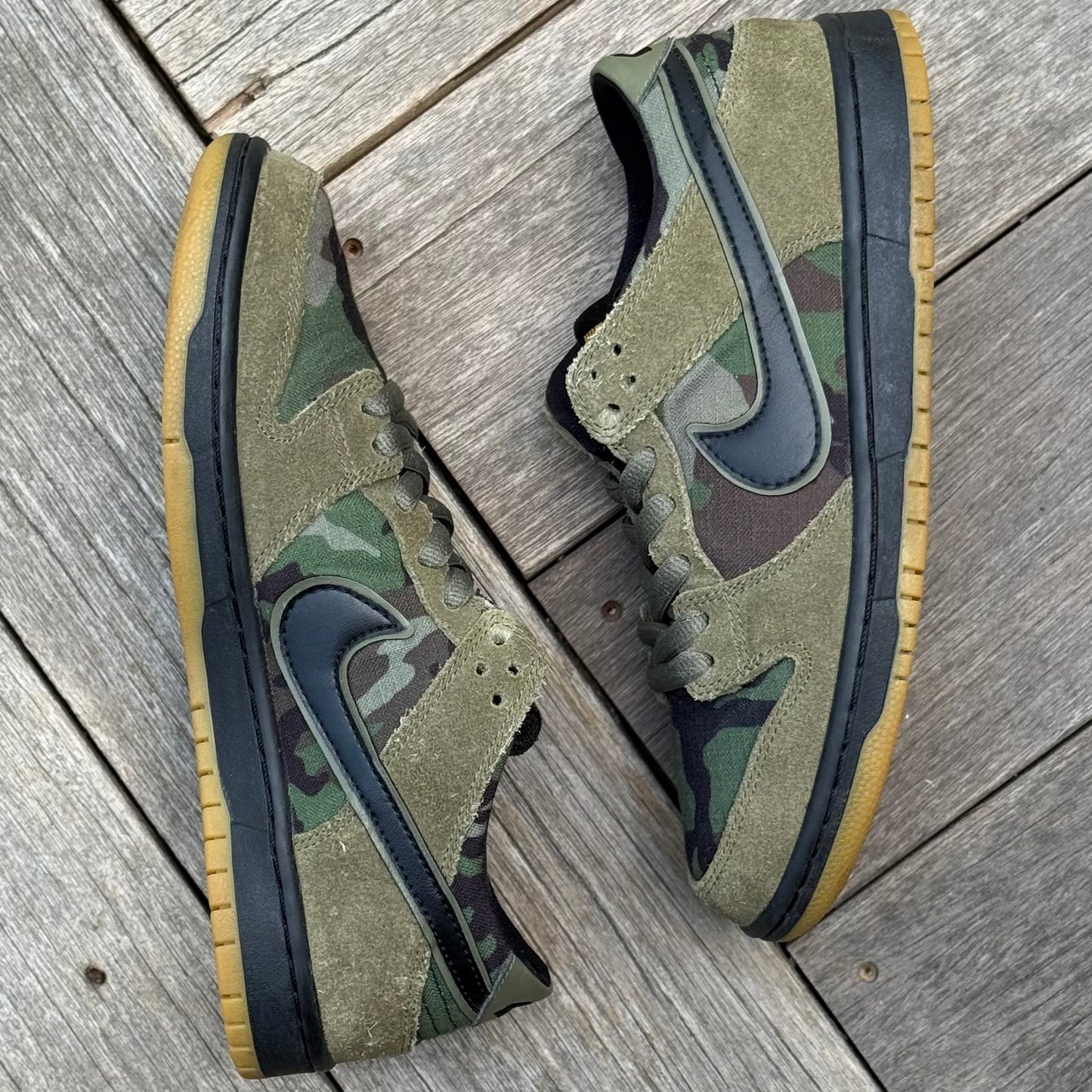 Nike SB Dunk Low Skate Camo Medium Olive Size 8.5