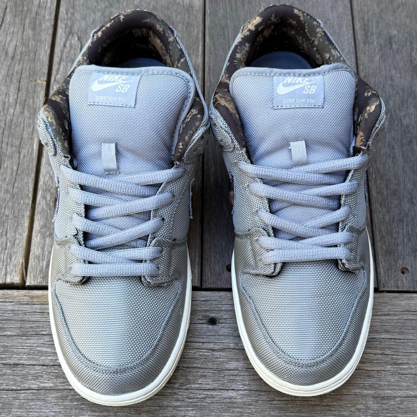 Nike SB Dunk Low Wolf Grey Digi Camo Size 11
