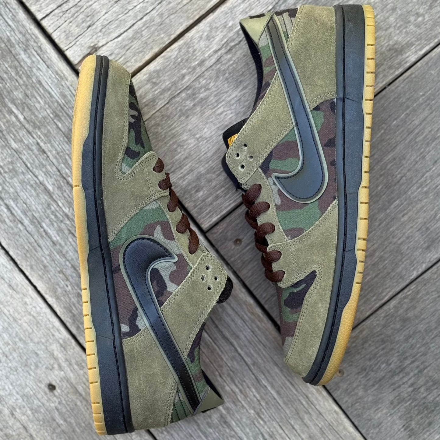 Nike SB Dunk Low Skate Camo Medium Olive Size 11