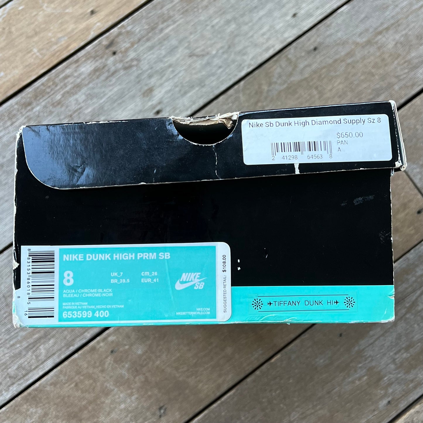 Nike SB Dunk High Tiffany Diamond Size 8