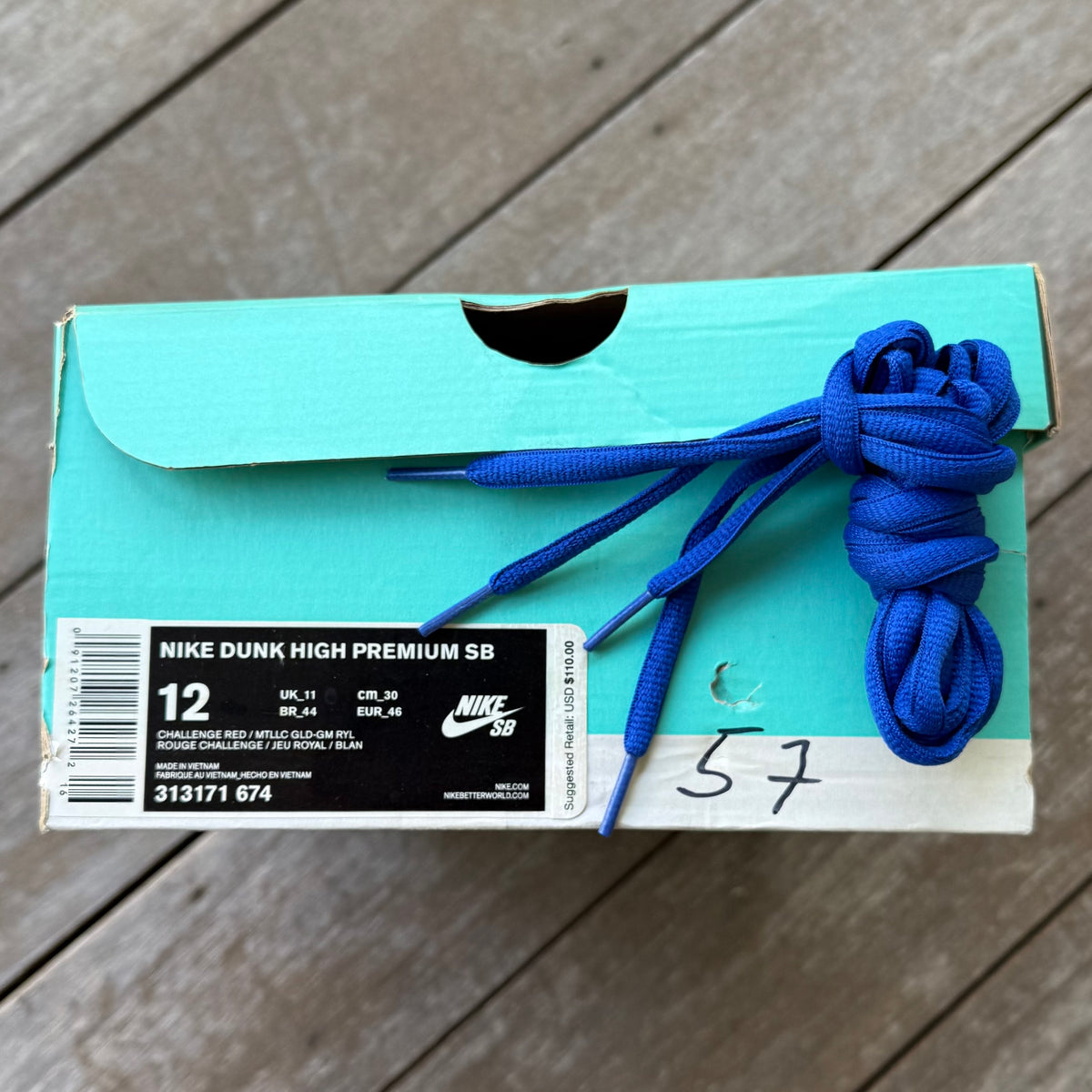 Nike SB Dunk High Tricolor Size 12