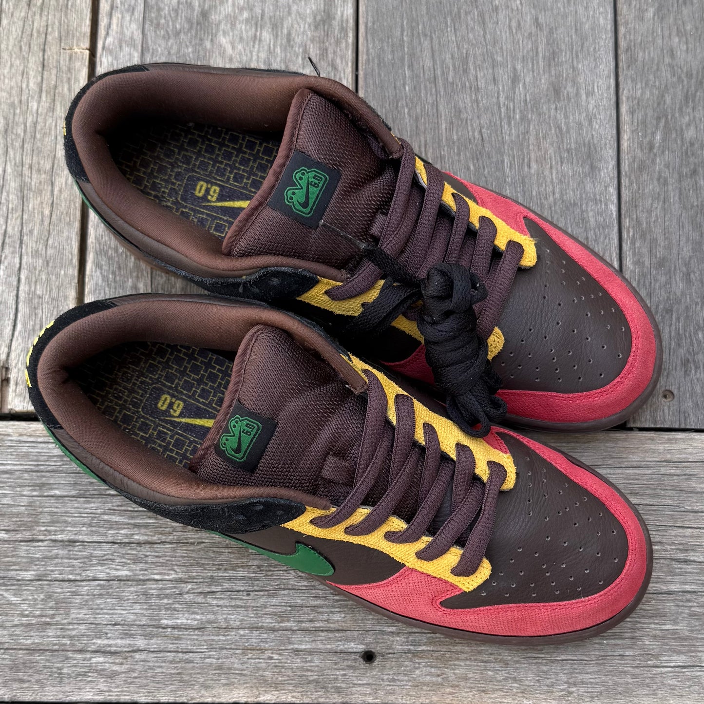 Nike Dunk Low 6.0 Rasta Size 10.5