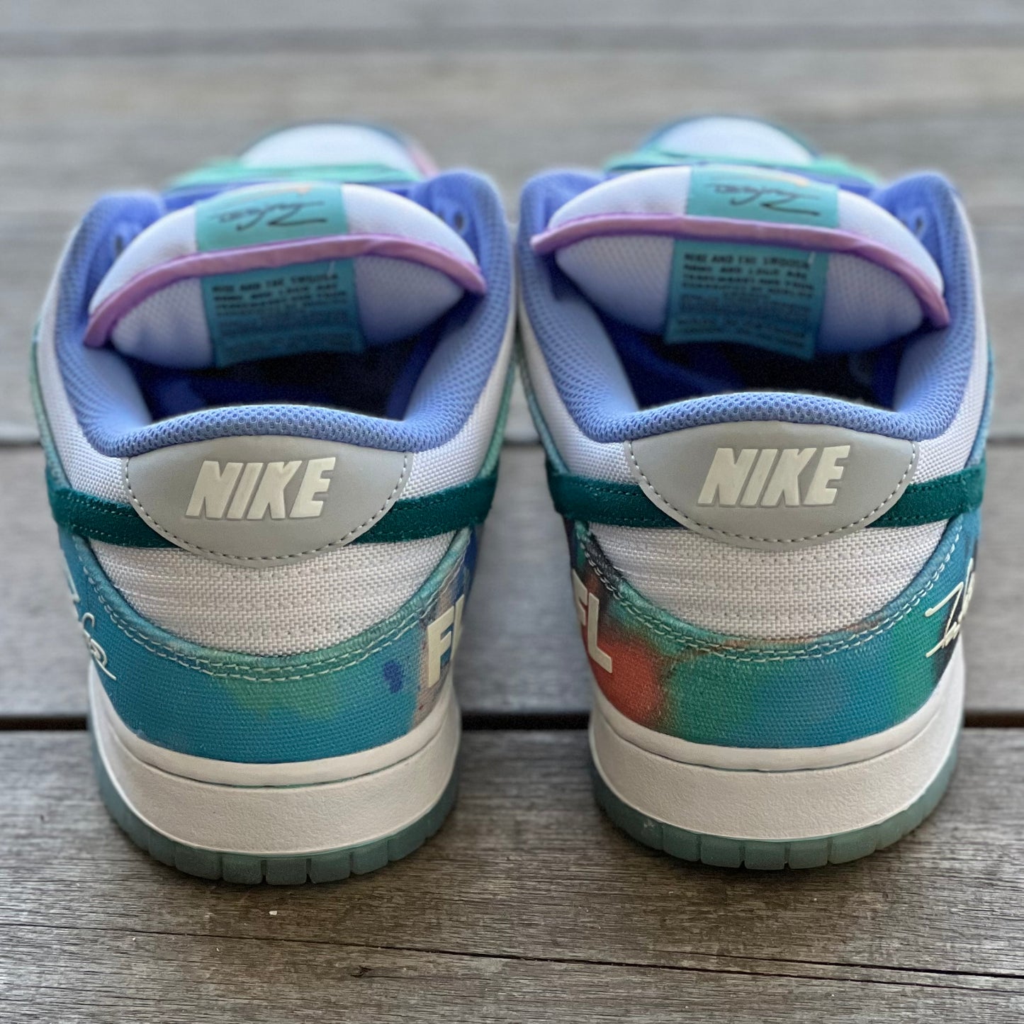 Nike SB Dunk Low Futura White Teal Geode Size 11.5