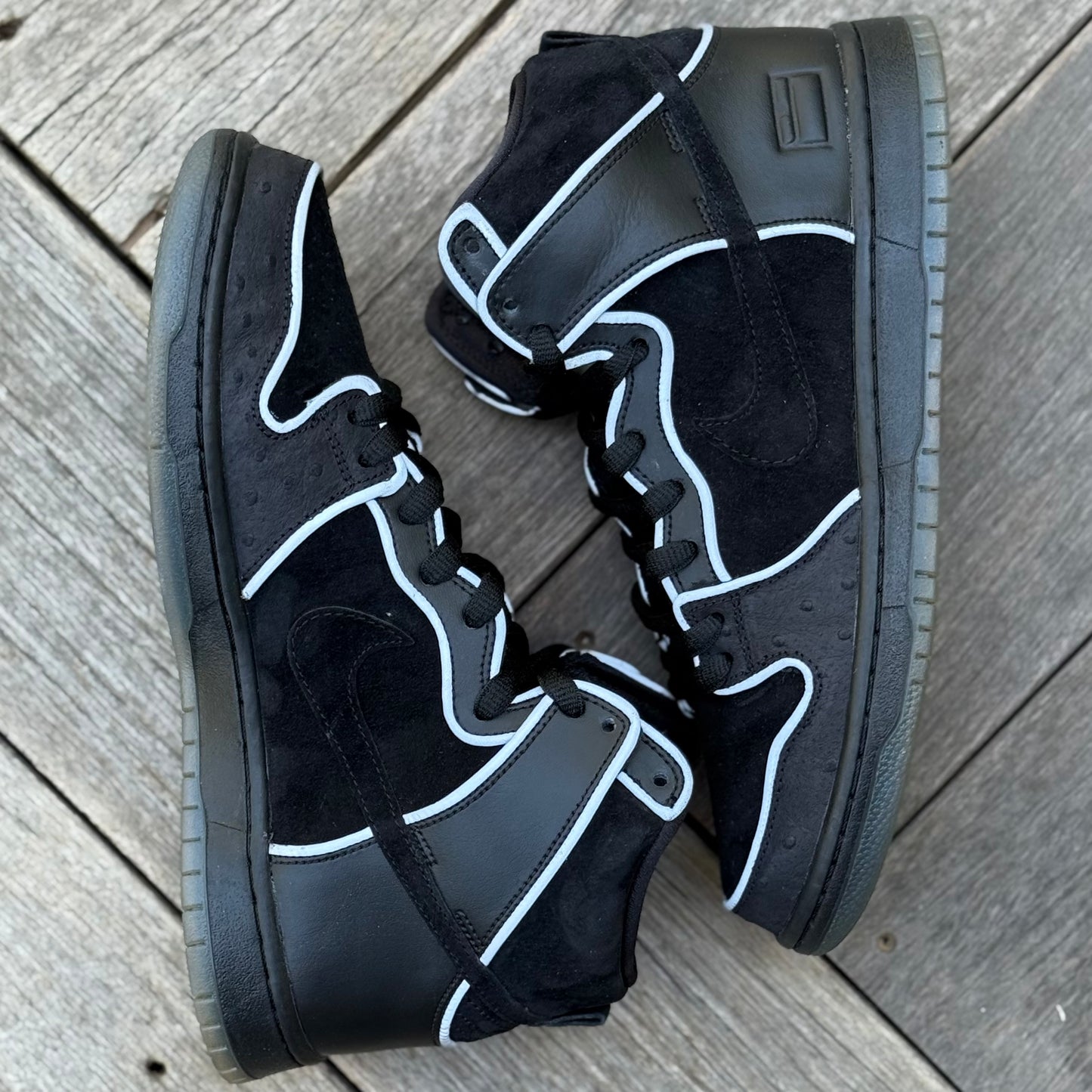 Nike SB Dunk High Black/Purple Box Size 9