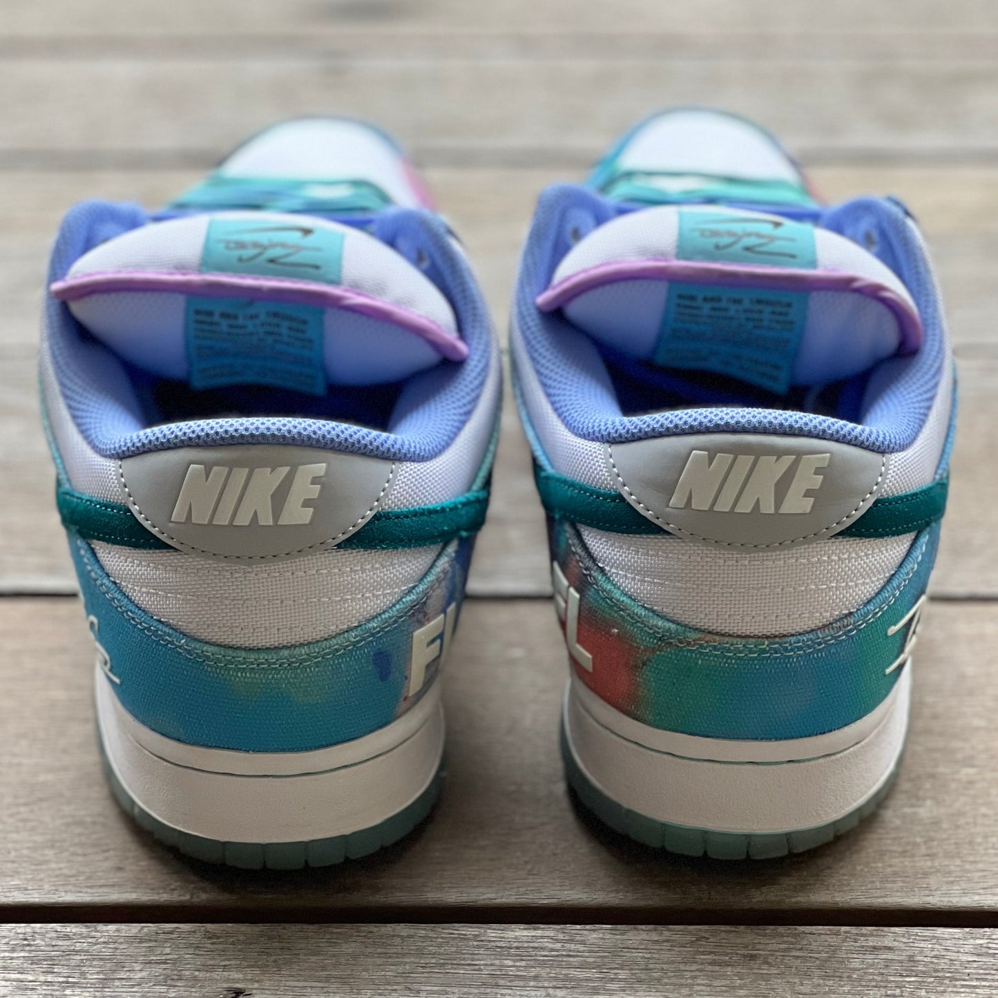 Nike SB Dunk Low Futura White Geode Teal Size 13