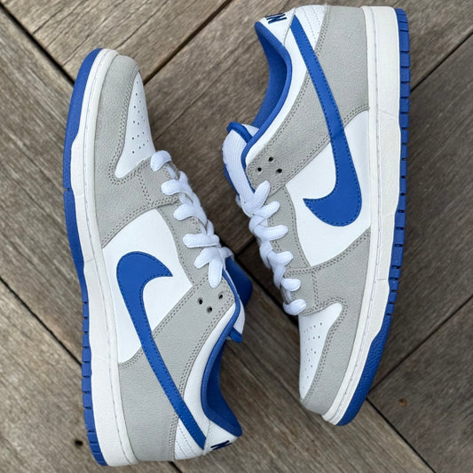 Nike SB Dunk Low Matte Silver Royal Grey Goose Size 9.5