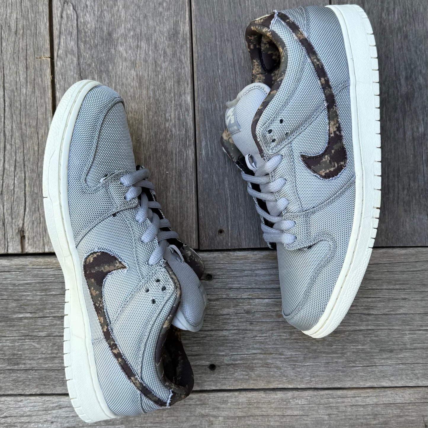 Nike SB Dunk Low Wolf Grey Digi Camo Size 11