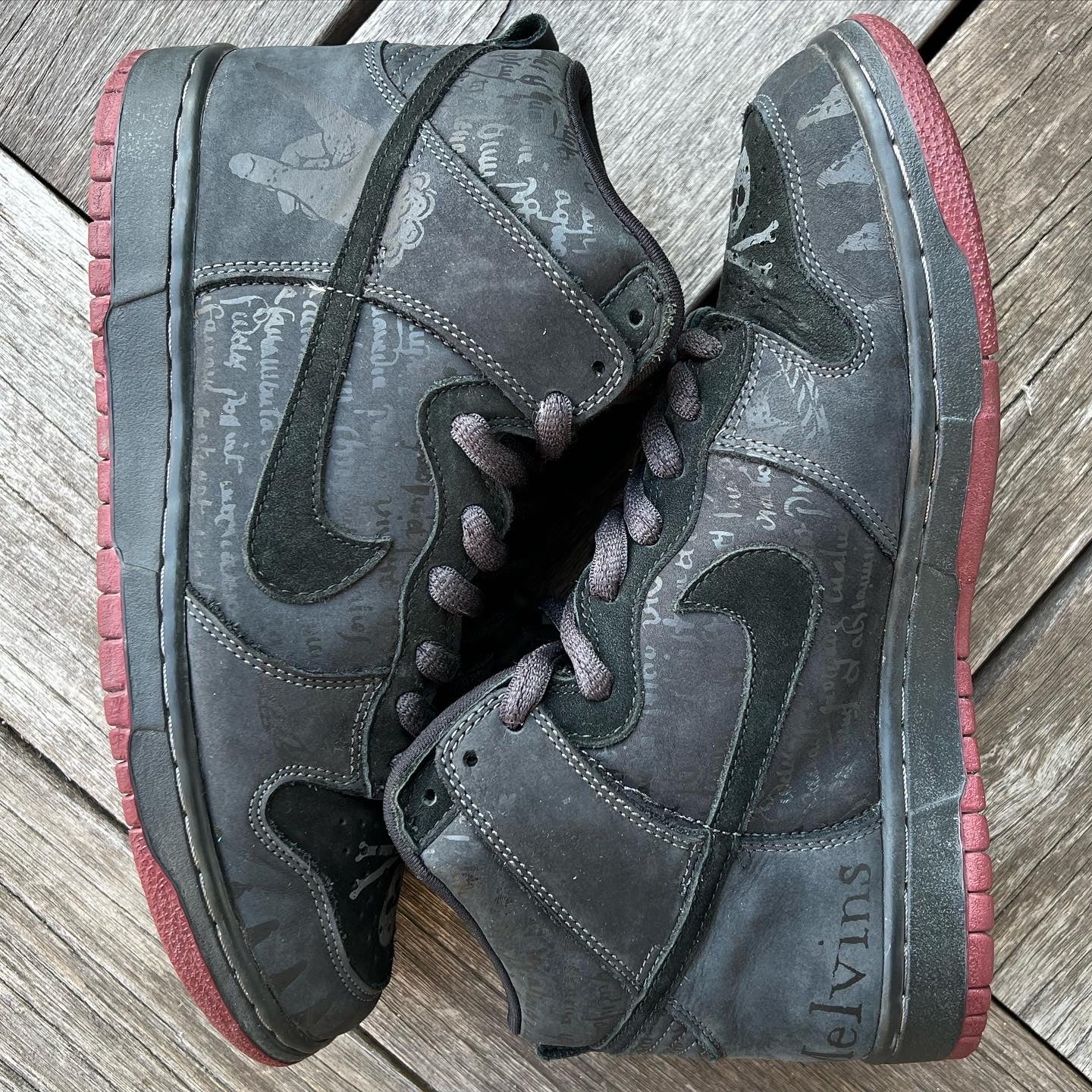 Nike SB Dunk High Black Melvin Size 9