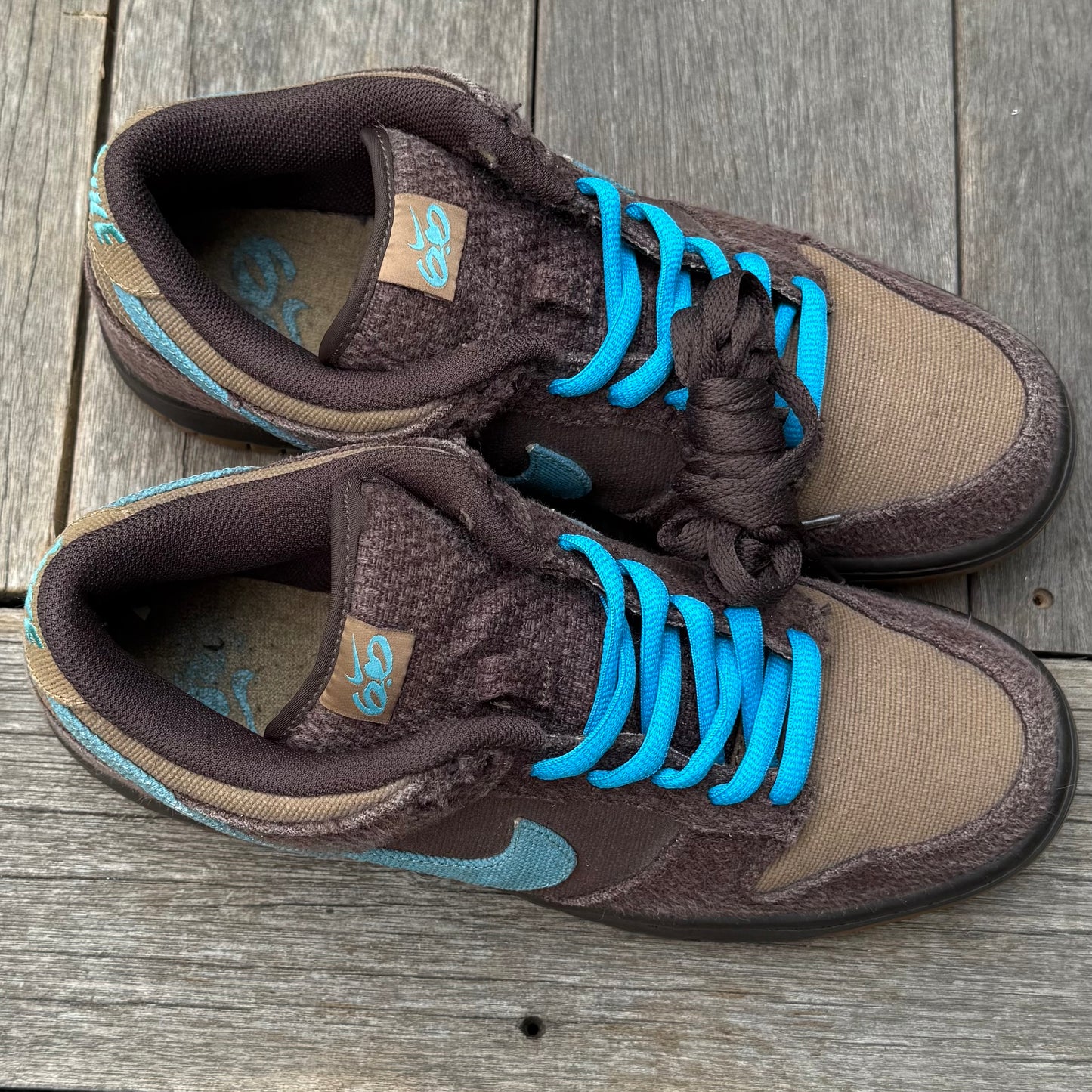 Nike Dunk Low 6.0 Baroque Brown Mineral Blue Hemp Size 10