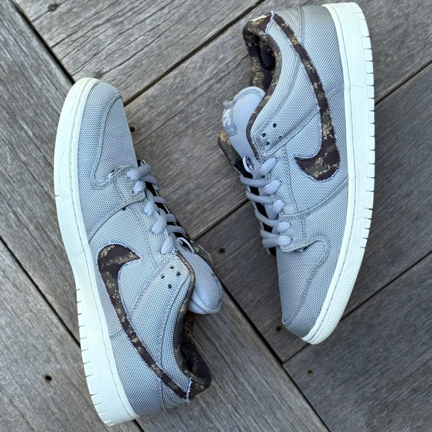 Nike SB Dunk Low Wolf Grey Digi Camo Size 11