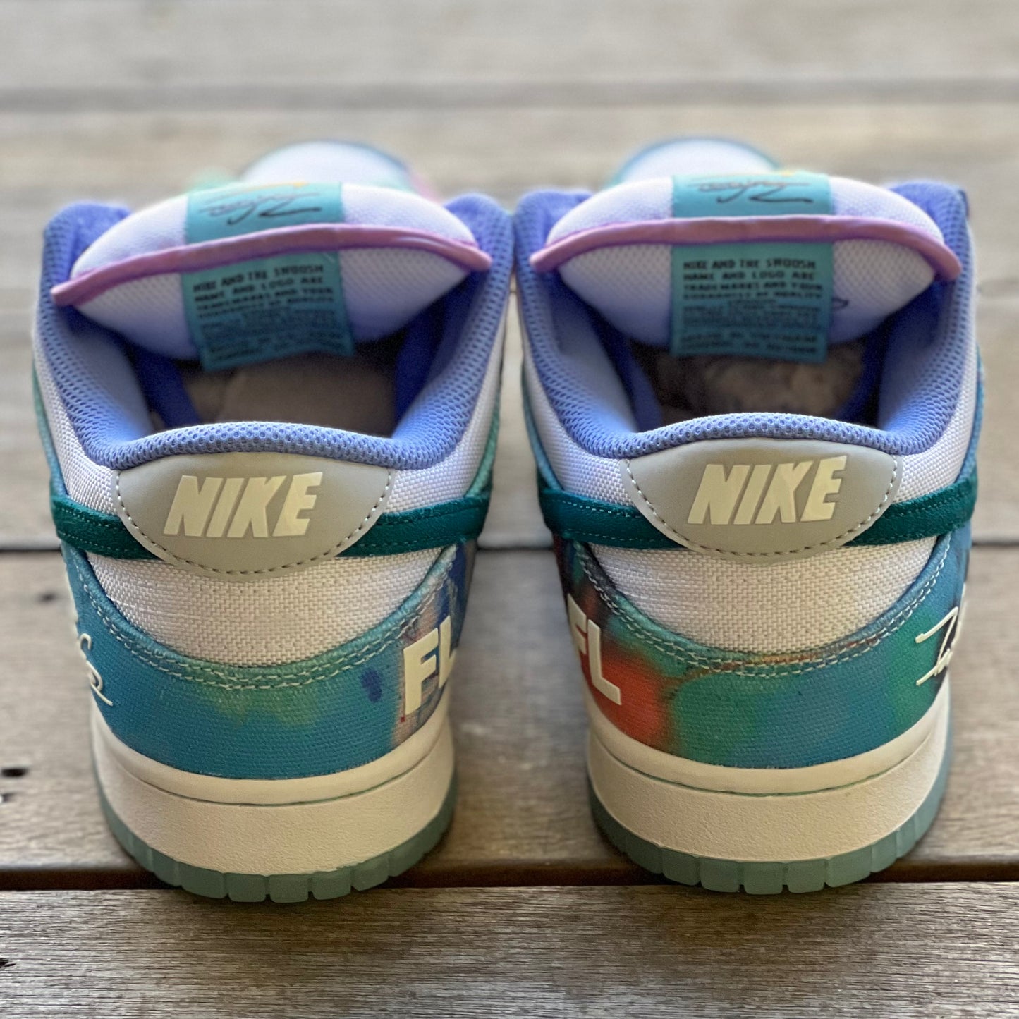 Nike SB Dunk Low Futura White Geode Teal Size 9