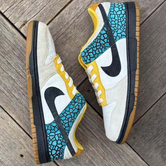 Nike Dunk Low 6.0 Pine Glass Blue Maize Size 9