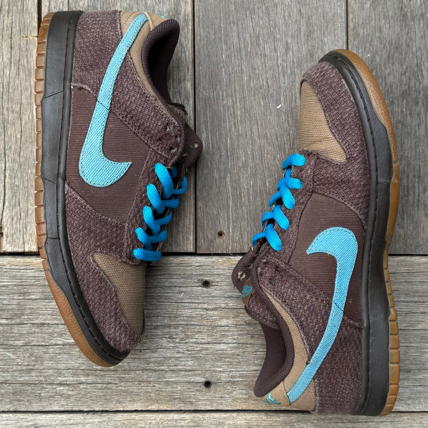 Nike Dunk Low 6.0 Baroque Brown Mineral Blue Hemp Size 10