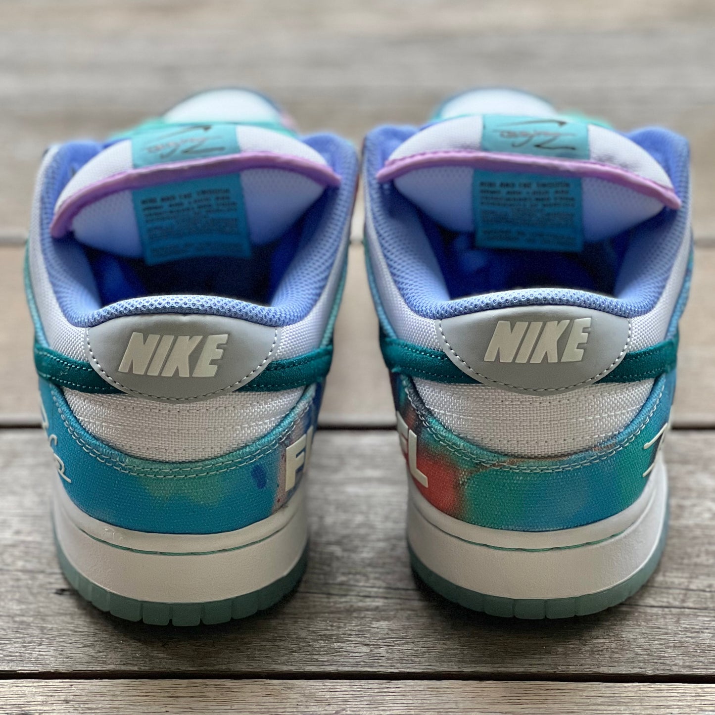 Nike SB Dunk Low Futura White Geode Teal Size 10