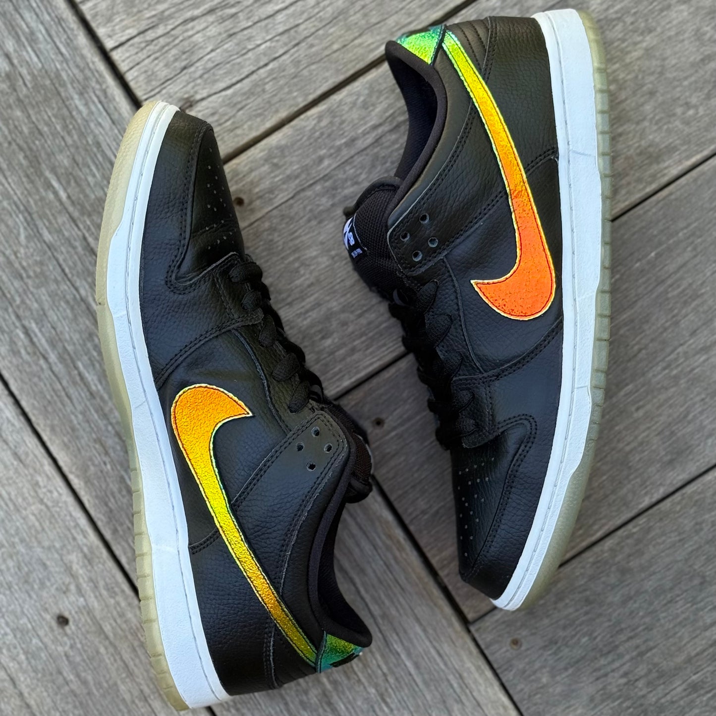 Nike SB Dunk Low Black Sparkle Oil Spill Size 11