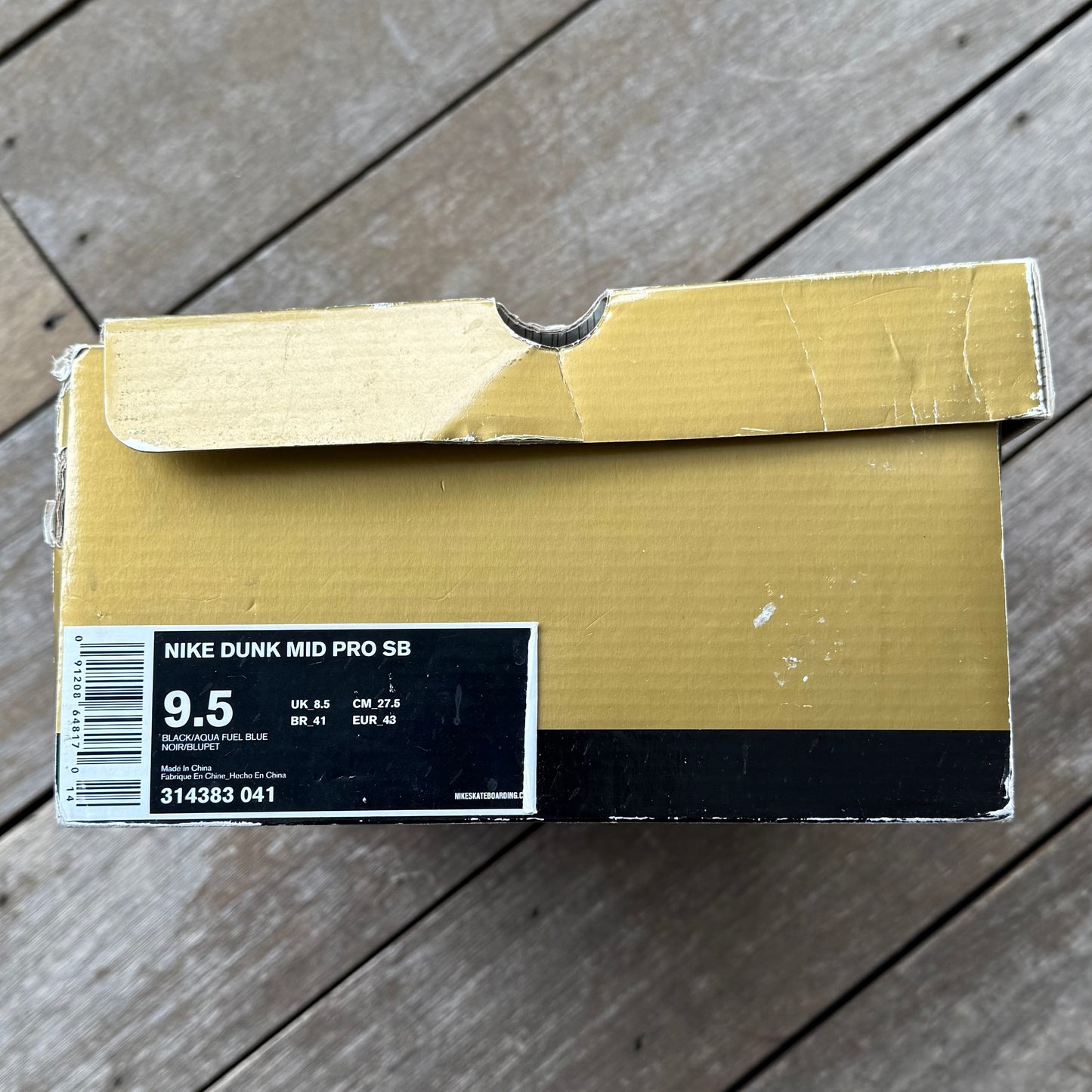 Nike SB Dunk Mid Aqua Fuel Blue Size 9.5