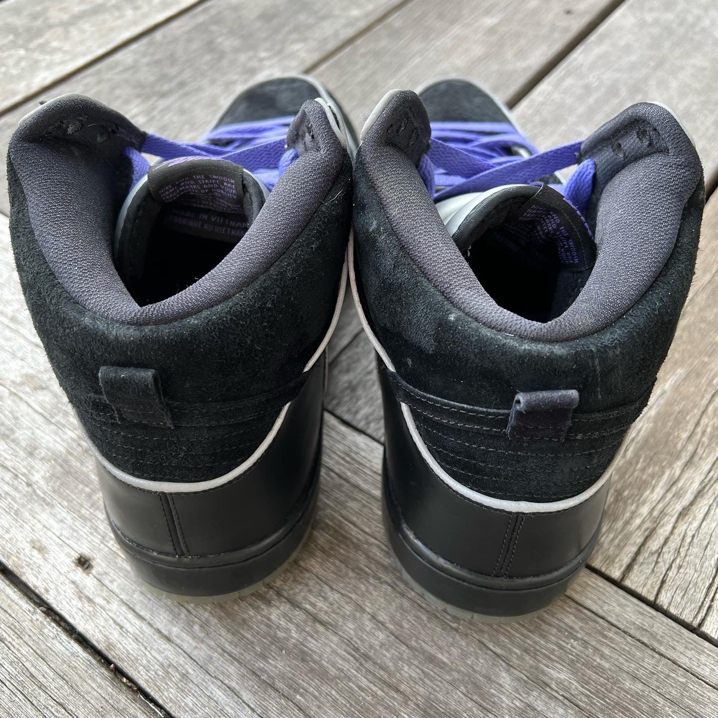 Nike SB Dunk High Black/Purple Box Size 13