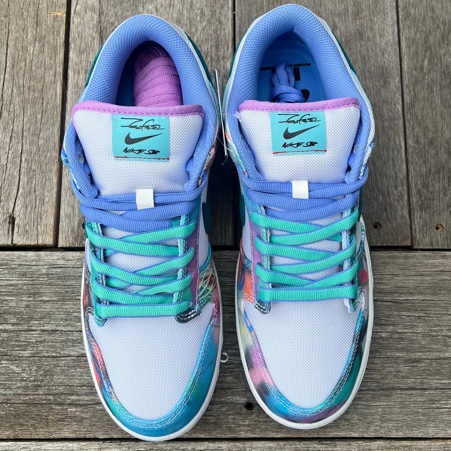 Nike SB Dunk Low Futura White Geode Teal Size 10