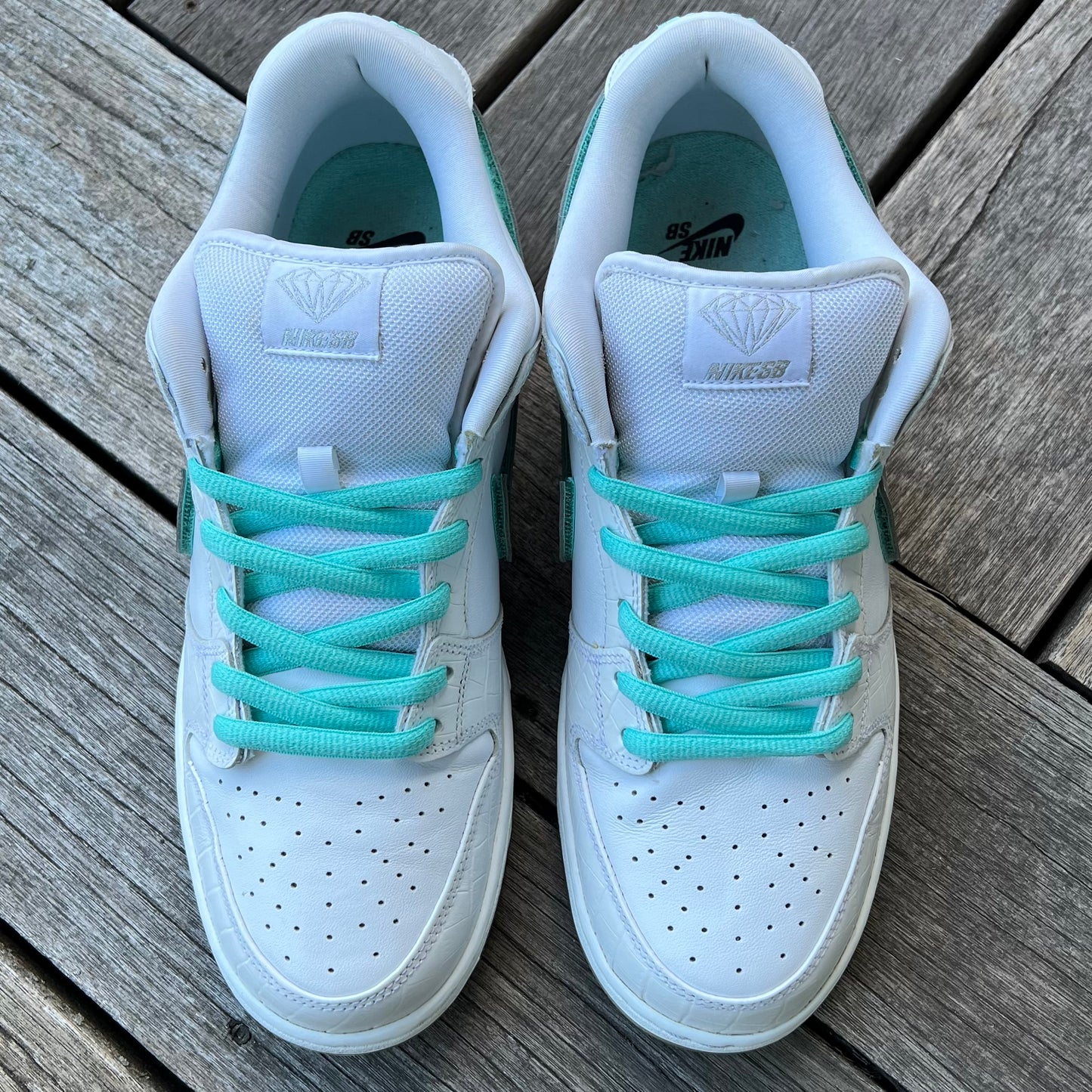 Nike SB Dunk Low White Diamond Size 12