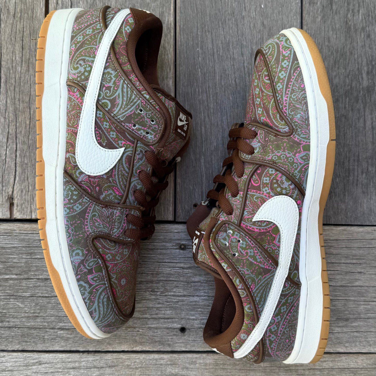 Nike SB Dunk Low Brown Paisley Size 13