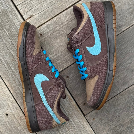 Nike Dunk Low 6.0 Baroque Brown Mineral Blue Hemp Size 10