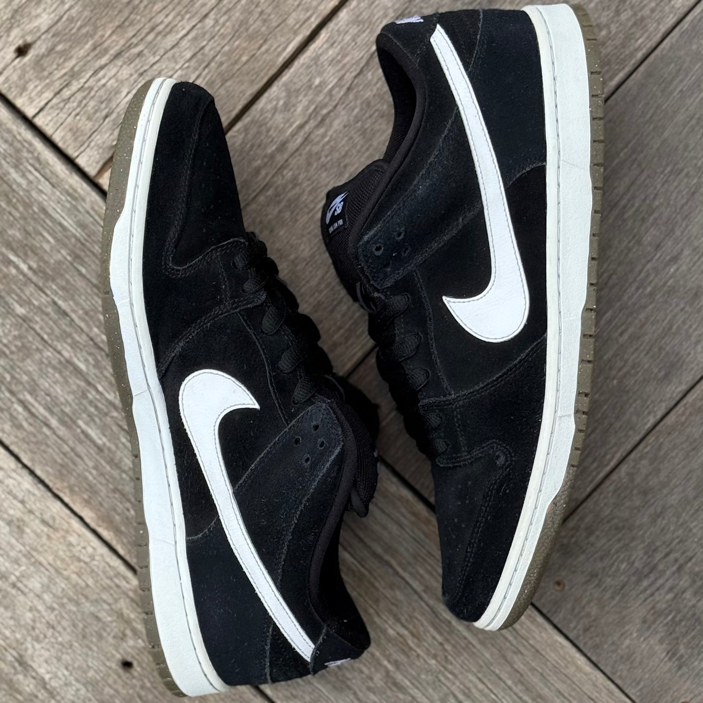 Nike SB Dunk Low Black/White Size 13