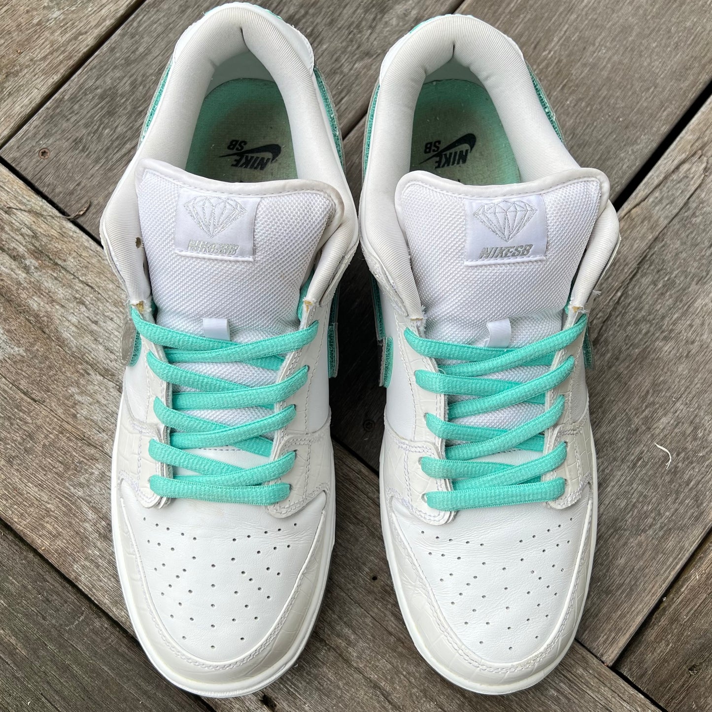 Nike SB Dunk Low White Diamond Size 12